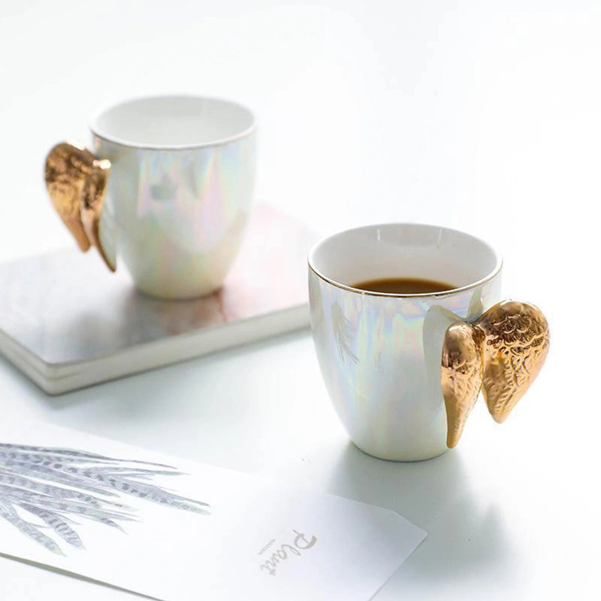 Wing Handle Ceramic Coffee Mug