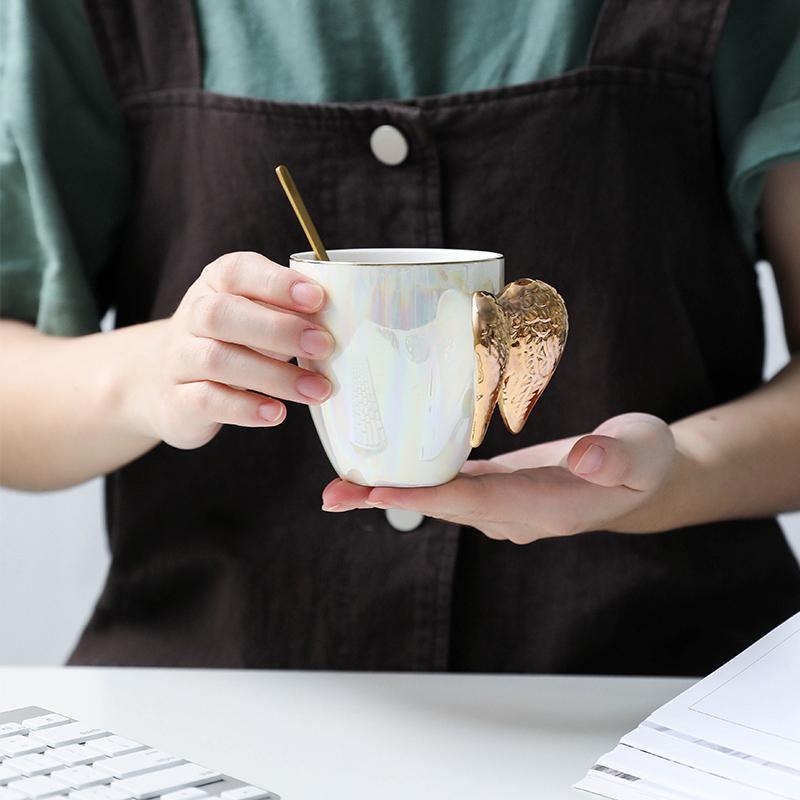 Wing Handle Ceramic Coffee Mug