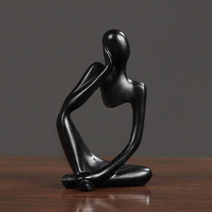 Abstract Thinking Figure Statue - Modern Minimalist Desk Home Decor
