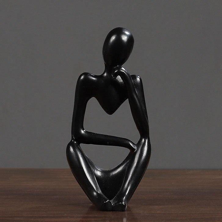 Abstract Thinking Figure Statue - Modern Minimalist Desk Home Decor