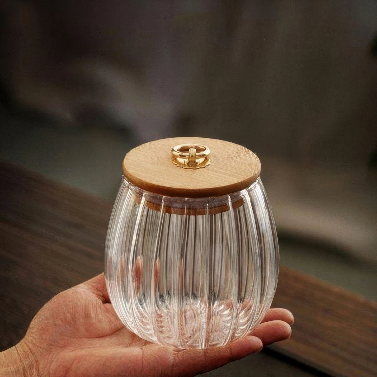 Glass Storage Jars with Bamboo Lids