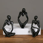 Abstract Thinking Figure Statue - Modern Minimalist Desk Home Decor