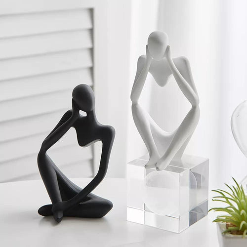 Abstract Thinking Figure Statue - Modern Minimalist Desk Home Decor
