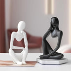 Abstract Thinking Figure Statue - Modern Minimalist Desk Home Decor