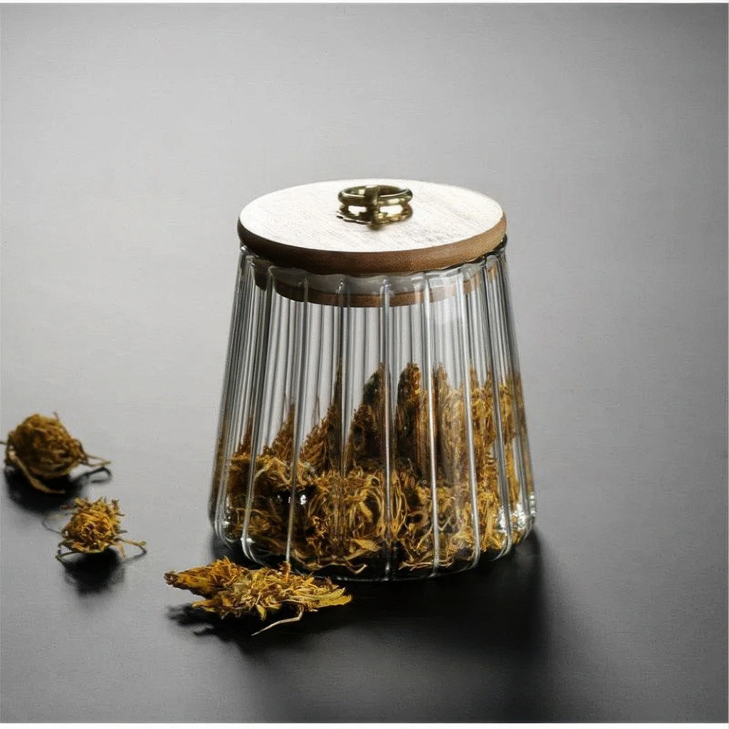Glass Storage Jars with Bamboo Lids